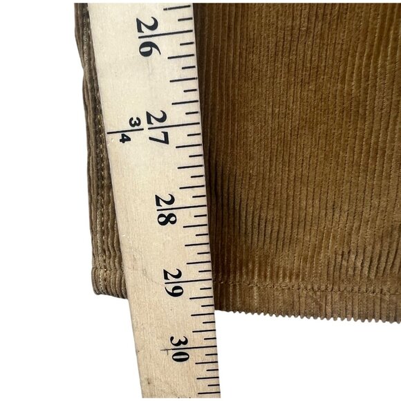 Levis 94 Baggy Corduroy Pants Size 24 Mid Rise Loose Fit Straight Leg Tan Womens - Picture 10 of 15